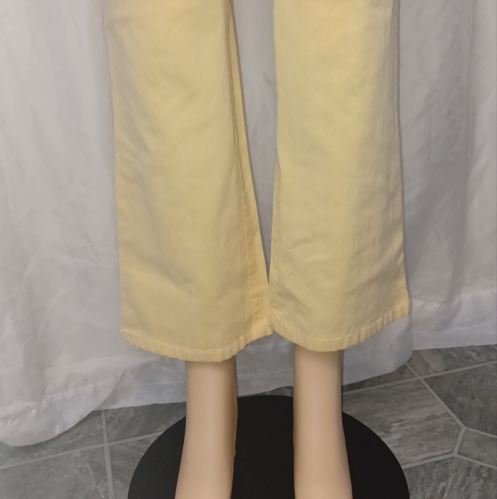 PATCHINGTON SIZE 10 Yellow Embroidered Flare Pants - Picture 7 of 12